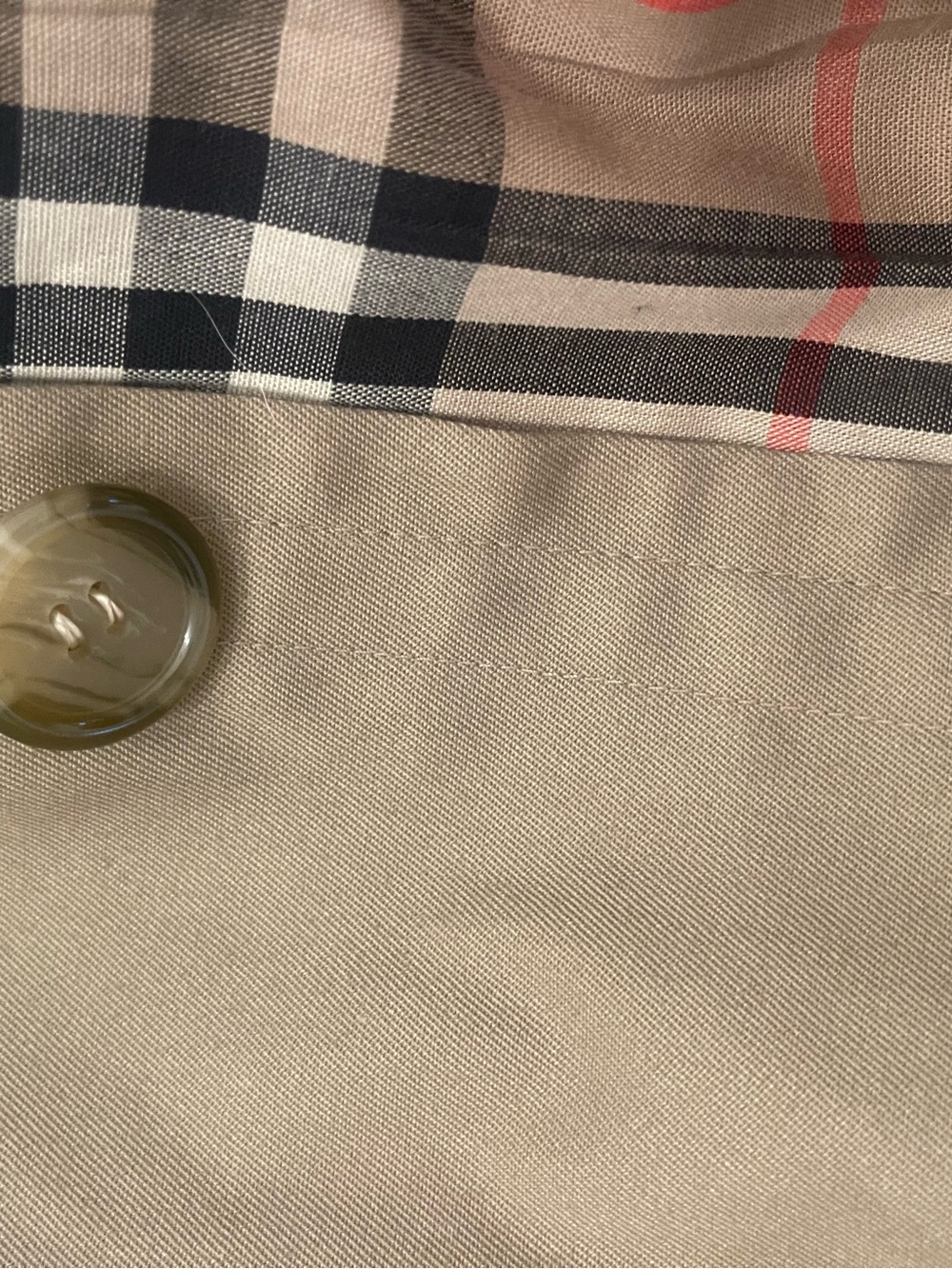 Burberry Khaki Double-Breasted Trench Coat with Waist Belt - Picture 11 of 16